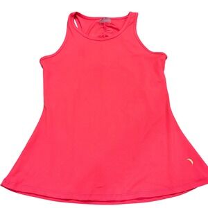 Active Tank Top Womens S Pink Open Back Ruched Jessica Simpson Active